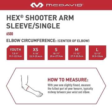 McDavid Hex Shooter Arm Sleeve - Padded Protection & Moisture Wicking Design