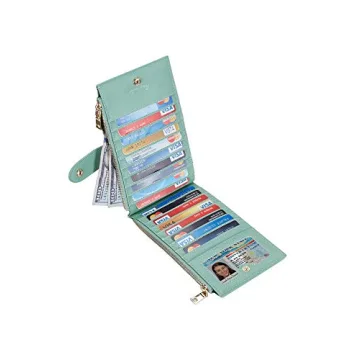 Travelambo RFID Wallet Women Large Size with Zipper Pocket