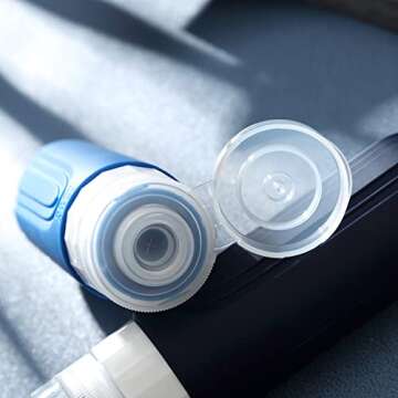 Mrsdry Travel Bottles for Toiletries, Tsa Approved 3oz Travel Size Containers BPA Free Leak Proof Re...