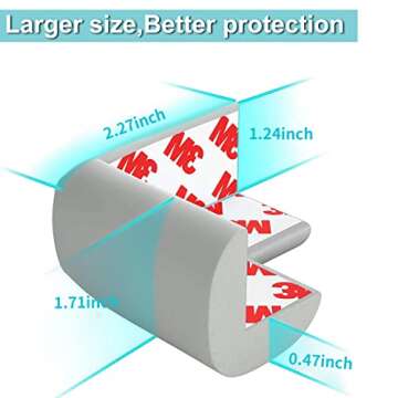 Safe & Easy Installation 12 Pack Baby Corner Protectors