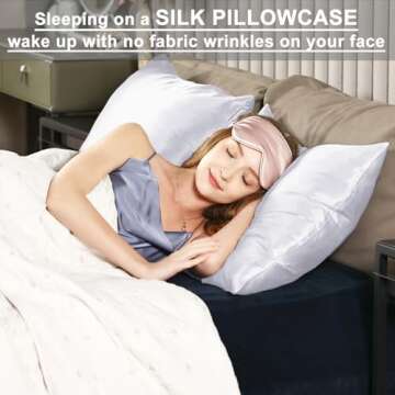 Ravmix Silk Pillowcase: Anti-Aging, Cooling & Soft