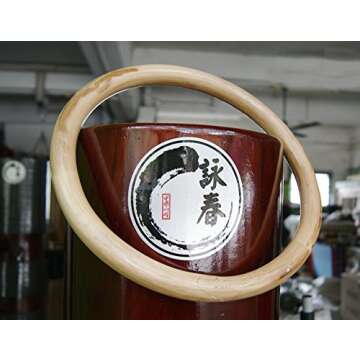 ZooBoo Wing Chun Rattan Ring - Martial Arts Wooden Tsun Siu Lum Kung Fu 9 inch