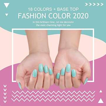 Arte Clavo 2 Pcs 15ml No Wipe Gel Top Coat and Base Coat Set - Shine Finish and Long Lasting, Soak O...