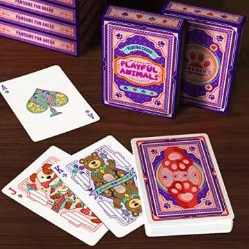 HAAKUN Playful Animals Playing Cards Cute Woodland Card Friends Trivia Decks