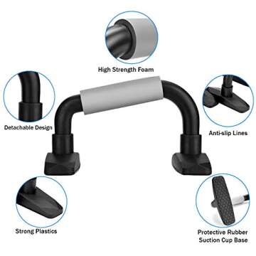 Odoland 4-in-1 AB Wheel Roller Kit AB Roller Pro with Push-Up Bar, Jump Rope and Knee Pad - Perfect Abdominal Core Carver Fitness Workout for Abs - Home Gym Workout