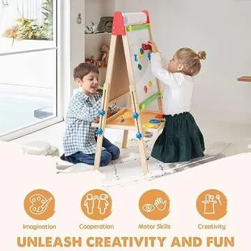 Tiny Land Kids Easel - Eco-Friendly Art Easel for Ages 3-8