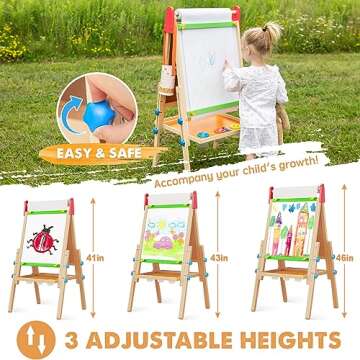Tiny Land Kids Easel - Eco-Friendly Art Easel for Ages 3-8
