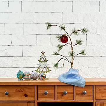 ProductWorks 24-Inch Charlie Brown Christmas Tree with Linus's Blanket