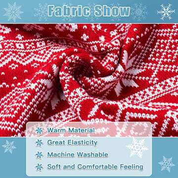 HOMIMP Dog Sweater Argyle - Warm Sweater Winter Clothes Puppy Soft Coat, Ugly Dog Sweater for Small Medium and Large Dogs, Pet Clothing Boy Girl