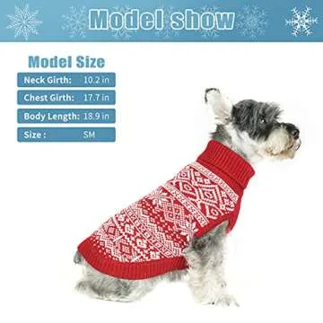 HOMIMP Dog Sweater Argyle - Warm Sweater Winter Clothes Puppy Soft Coat, Ugly Dog Sweater for Small Medium and Large Dogs, Pet Clothing Boy Girl