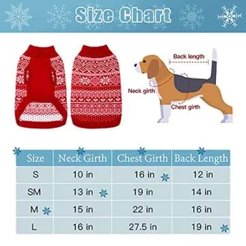 HOMIMP Dog Sweater Argyle - Warm Sweater Winter Clothes Puppy Soft Coat, Ugly Dog Sweater for Small Medium and Large Dogs, Pet Clothing Boy Girl