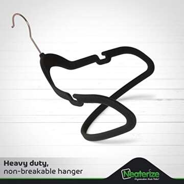 Velvet Hangers 60 Pack Black – Heavy Duty Clothes Hangers Space Saving - Non Slip Felt Hangers for Closet - Perchas Ganchos para Colgar Ropa Hangars