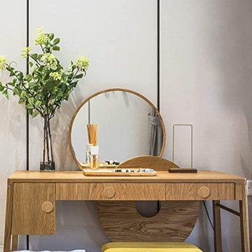 Chic Boho Rattan Cabinet Dresser Knobs - 24 Pack in Natural Wood