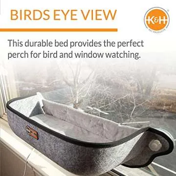 K&H Extra-Deep Pet Cat Window Bed with Heater