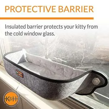 K&H Extra-Deep Pet Cat Window Bed with Heater