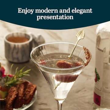 Libbey Paneled Martini Glasses Set for Elegant Cocktails