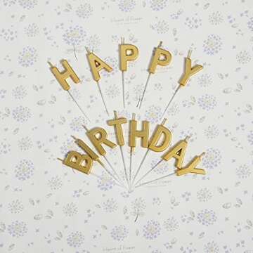 Happy Birthday Letters Candles for Cake Toppers