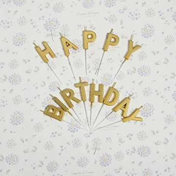 Happy Birthday Letters Candles for Cake Toppers