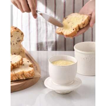 XELA Ceramic Butter Dish Keeps Butter Fresh & Spreadable