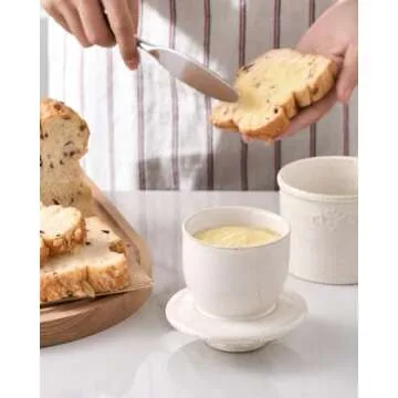 XELA Ceramic Butter Dish Keeps Butter Fresh & Spreadable