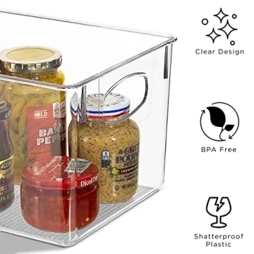 Sorbus Clear Plastic Storage Bins for Home Organization