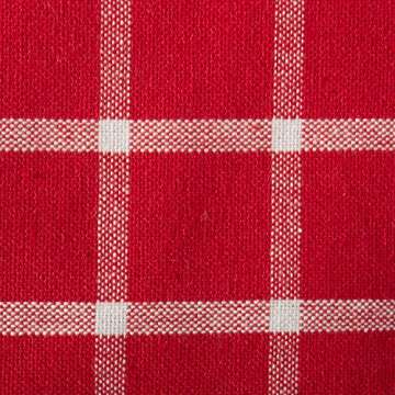 DII Holiday Dining Table Linen Collection Holly Berry Plaid, Christmas Table Runner 14x108, Red & Wh...