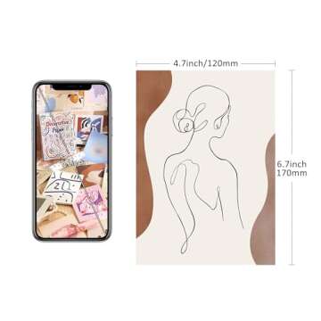 emmoolife 300 Sheets Aesthetic Scrapbook Paper, Retro Boho Pastel Wall Collage Scrapbooking Supplies Craft Decorative Papers Abstract Art Hippie Pattern Room Fashion Decor Paper for Card Making Gift