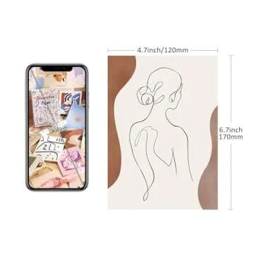 emmoolife 300 Sheets Aesthetic Scrapbook Paper, Retro Boho Pastel Wall Collage Scrapbooking Supplies Craft Decorative Papers Abstract Art Hippie Pattern Room Fashion Decor Paper for Card Making Gift