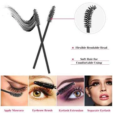 Disposable Makeup Applicators for Makeup Artist, Makeup Mixing Tray with Disposable Makeup Acessories Tools Kit (Mascara Applicators, Lipstick Wands, liner Brushes)