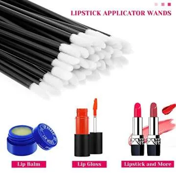 Disposable Makeup Applicators for Makeup Artist, Makeup Mixing Tray with Disposable Makeup Acessories Tools Kit (Mascara Applicators, Lipstick Wands, liner Brushes)