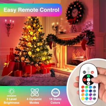 URTOM RGBW Christmas Spot Lights Indoor 6W Up Lights Indoor with Remote Control 16 Color Changing Up...