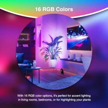 URTOM RGBW Christmas Spot Lights Indoor 6W Up Lights Indoor with Remote Control 16 Color Changing Uplighting Indoor 120V LED Spotlight Indoor Dimmable Uplights Indoor for Parties Plant Decor, 2 Pack