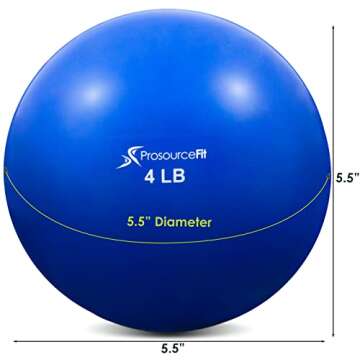 ProsourceFit Weighted Toning Exercise Balls for Pilates, Yoga, Strength Training and Physical Therap...