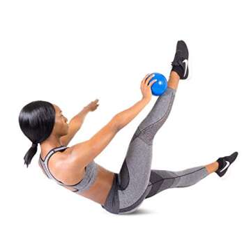 ProsourceFit Weighted Toning Exercise Balls for Pilates, Yoga, Strength Training and Physical Therapy, 2 lb to 8 lb, Color Coded