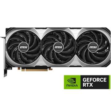 MSI Gaming RTX 4080 Super 16G Ventus 3X OC Graphics Card (NVIDIA RTX 4080 Super, 256-Bit, Extreme Cl...