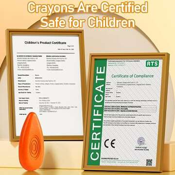 Four Candies Toddler Crayons 12 Count, Non Toxic Washable Crayons for Kids, Unbreakable Easy-Grip Wa...