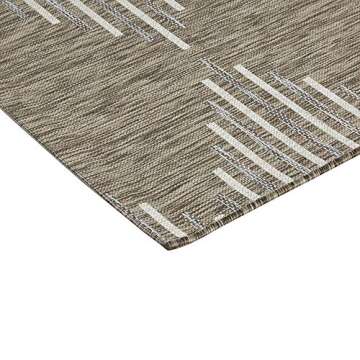 Madison Park Dune Woven Turkish Indoor/Outdoor Area Rug for Backyard, Diamond Geo, Home Décor, Weather Resistant Floor Mat, Easy to Clean Patio Rugs, Deck Carpets, 7'11" x 10', Natural/Beige