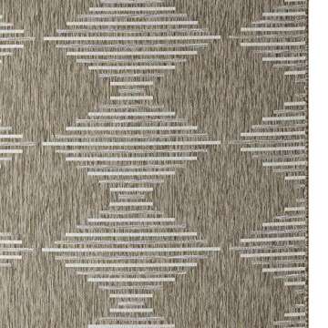 Madison Park Dune Woven Turkish Indoor/Outdoor Area Rug for Backyard, Diamond Geo, Home Décor, Weather Resistant Floor Mat, Easy to Clean Patio Rugs, Deck Carpets, 7'11" x 10', Natural/Beige