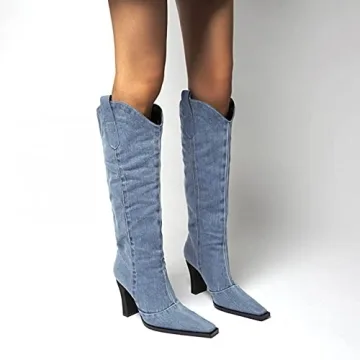 Stylish Hbeylia Knee High Dress Pump Boots for Women