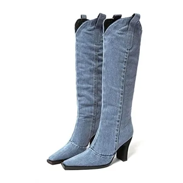 Stylish Hbeylia Knee High Dress Pump Boots for Women