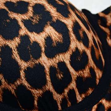 ELLACCI Women's Leopard Print Bustier Crop Tops Sexy Sleeveless Brown Women Corset Top X-Small