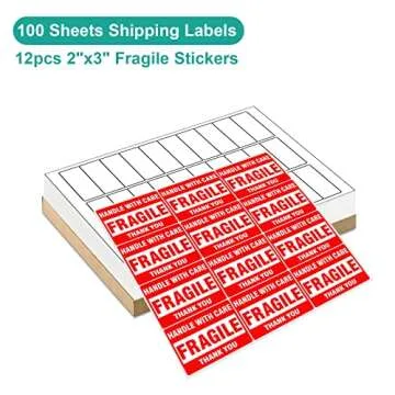 MFLABEL Address Labels, 1" x2-5/8 Mailing Labels, 30-UP White Shipping Labels for Inkjet or Laser Printer, 3000 Sticker Labels (100 Sheets), 30 Labels per Sheet