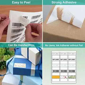 MFLABEL Address Labels, 1" x2-5/8 Mailing Labels, 30-UP White Shipping Labels for Inkjet or Laser Printer, 3000 Sticker Labels (100 Sheets), 30 Labels per Sheet