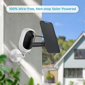 REOLINK Outdoor Security Camera Wireless Rechargeable Battery 1080P Home Surveillance Support Cloud Night Vision PIR Motion Detection SD Slot, Argus Pro with Solar Panel