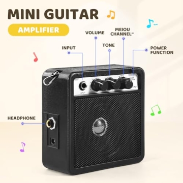 Meiou Kids Electric Guitar Beginner Kit - Red