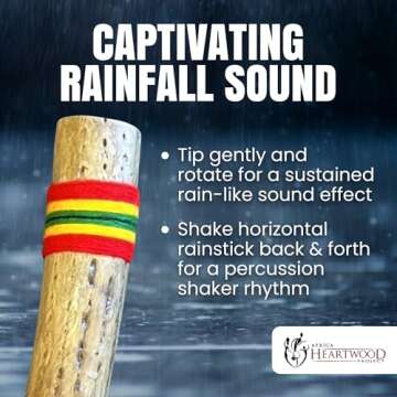 30" Authentic Handcrafted Cactus Rainstick from Chile