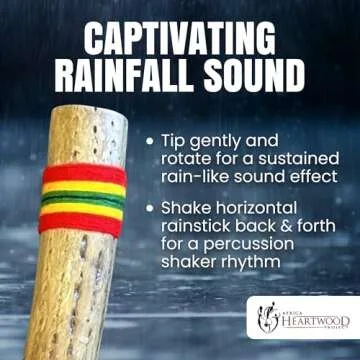 30" Authentic Handcrafted Cactus Rainstick from Chile