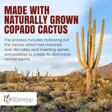 30" Authentic Handcrafted Cactus Rainstick from Chile