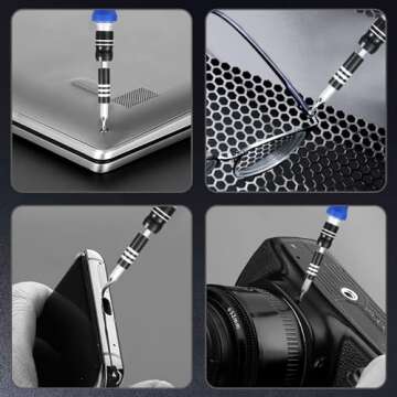 ORIA Precision Screwdriver Set, 60 in 1 Small Screwdriver Set with 56 Precision Bits, Portable Repair Tool Kit, Magnetic Screw Driver Kit with Extension Rod for Smartphone, PC, Watch,Toys, Blue