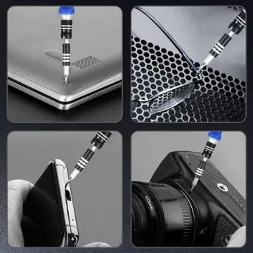 ORIA Precision Screwdriver Set, 60 in 1 Small Screwdriver Set with 56 Precision Bits, Portable Repair Tool Kit, Magnetic Screw Driver Kit with Extension Rod for Smartphone, PC, Watch,Toys, Blue